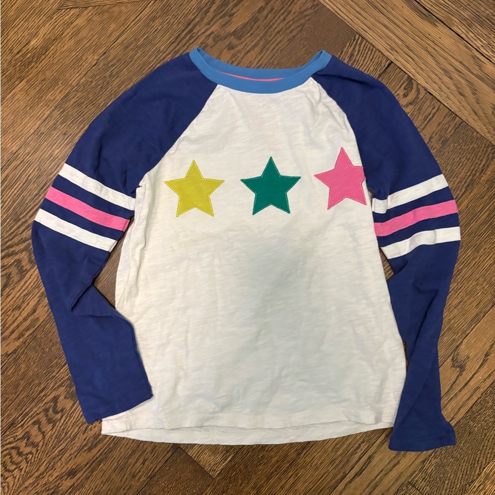 NWOT Mini Boden Kids Colorful Star Long Sleeve Shirt